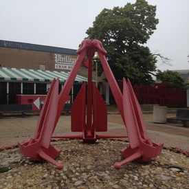 Photo of Red Anchor Sculpture