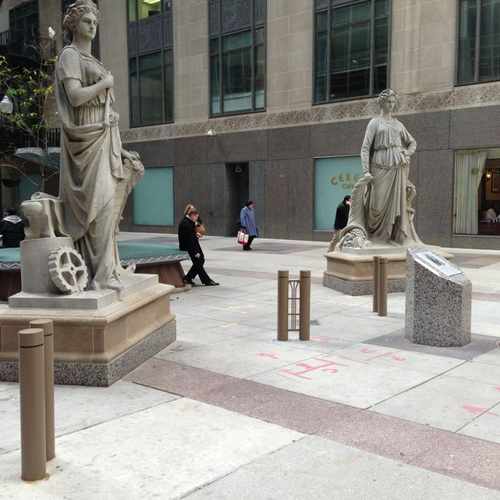 photo of statues near board of trade at 230 South Clark Street Chicago IL 60604