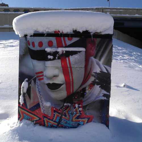 photo of Street Electrical Box Mural at Highway 55 Minneapolis MN 55404