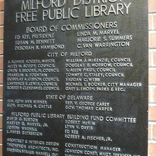 photo of Milford Public Library at 11 South East Front Street Milford DE 19963