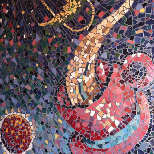 photo of Outdoor Mosaic at Satellite Coffee Nob Hill at 3710 Campus Boulevard Northeast Albuquerque NM 87106