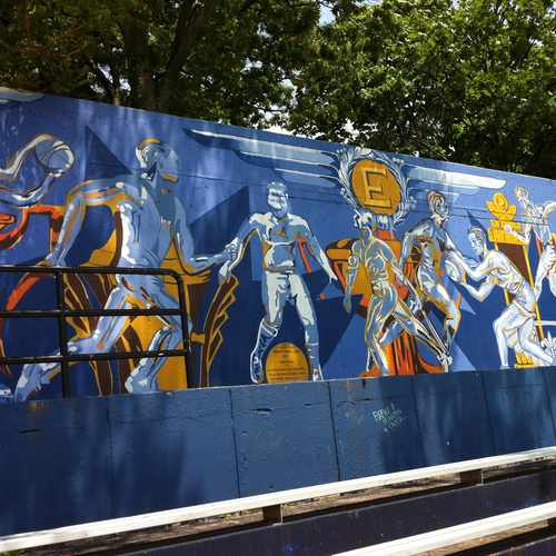 photo of English High School Football Field Mural at 40 Williams Street Boston MA 02130