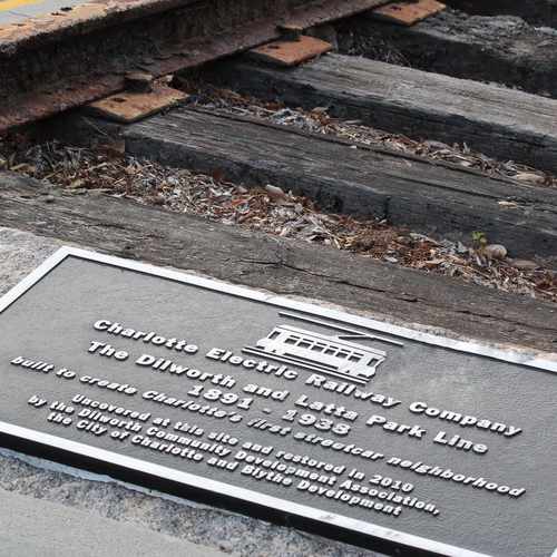 photo of Historic Street Car Tracks, Dilworth, Charlotte, NC at 400 East Boulevard Charlotte NC 28203